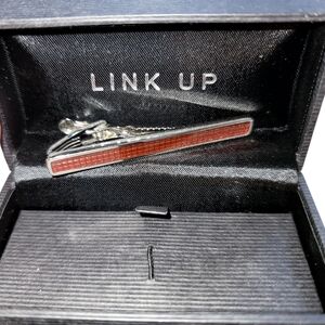 ❤️Link Silver and Red Tie Bar Clip☆